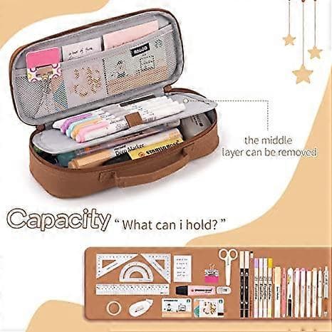 Cute Pencil Case Medium Capacity Portable Multifunctional Pencil Case with Compartments