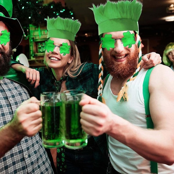 Saint Patricks Day Costume St. Patricks Day grönt tillbehör för kvinnor och män Glasses