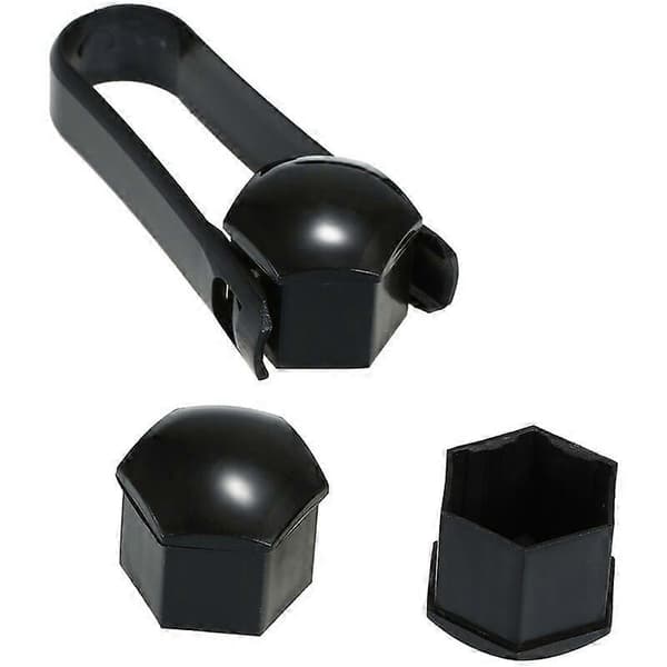 20 st Universal 21 mm hjulmutterkåpor plätering hjulmutterlock skruvskydd svart