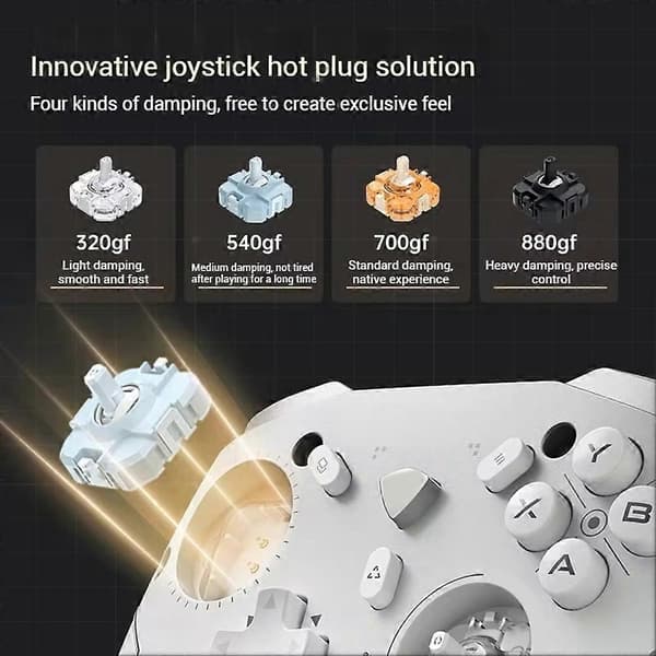 2 stk. Hall Swap Joystick til MACHENIKE G6Pro G5Pro V2/ThundeRobot G80 Game Controller JH20 Hall Joystick Sort Black