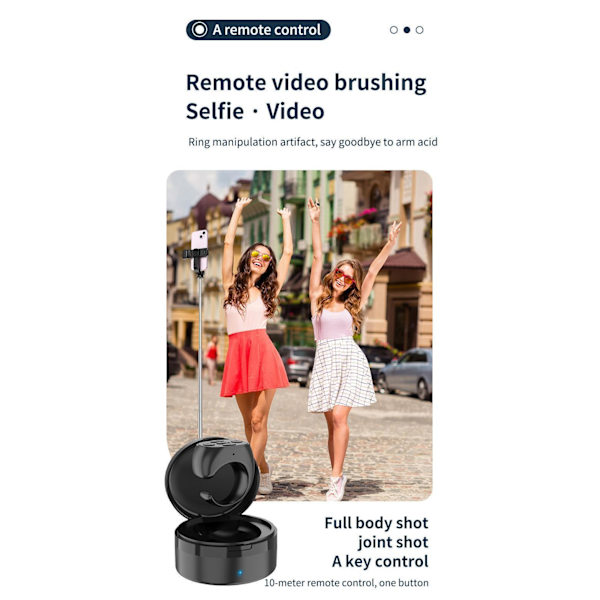 TikTok Scrolling Ring Remote Control, Wireless Bluetooth Scrolling Ring, Camera Shutter Remote Control for Phone iOS, Android