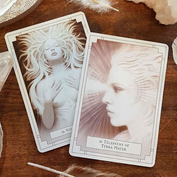 White Light Oracle: Maaginen Tarot-korttipakka Ennustaminen Englanninkielinen Perhelautapeli