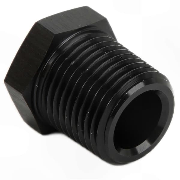 1/4\" NPT Han til 1/8\" NPT Hun Adapter, Sort Fitting til Automobilbrug