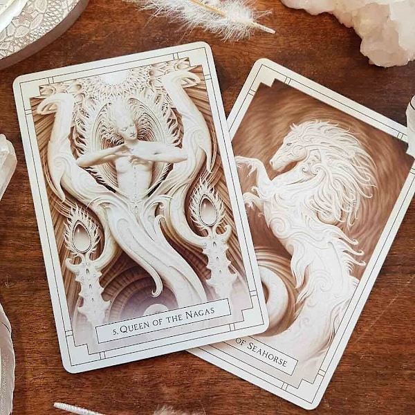 White Light Oracle: Magisk Tarotkortlek Kort Spådom Engelskt Familjespel