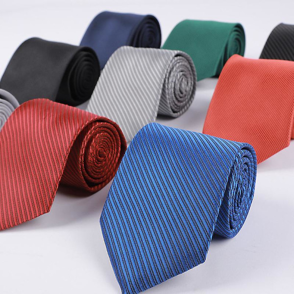 Skinny slips för män Tunn Slim Solid Formell Sidenslips (modell 8xa001)