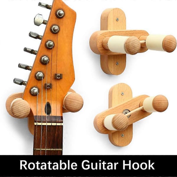 Gitarrhängare Väggfäste, Justerbar Gitarrkrok Hållare Gitarr Väggställ för Akustiska Elbas Ukulele Gitarrer