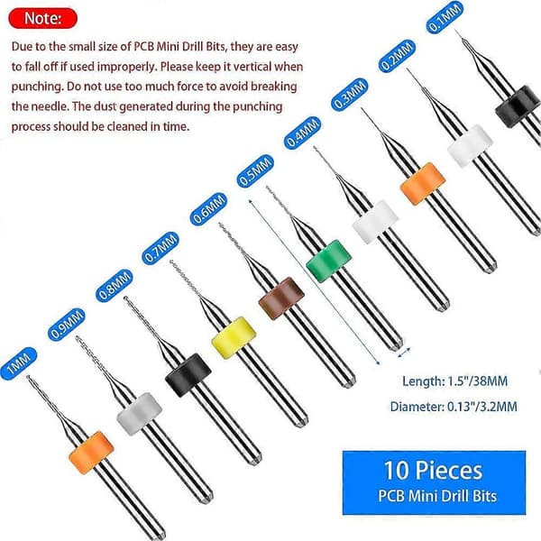 Professionel Pin Vise Håndborebits Mini Twist Borebits Sæt 0,5-3,0 mm Præcisionshåndborebits Roterende Værktøjssæt med 36 dele