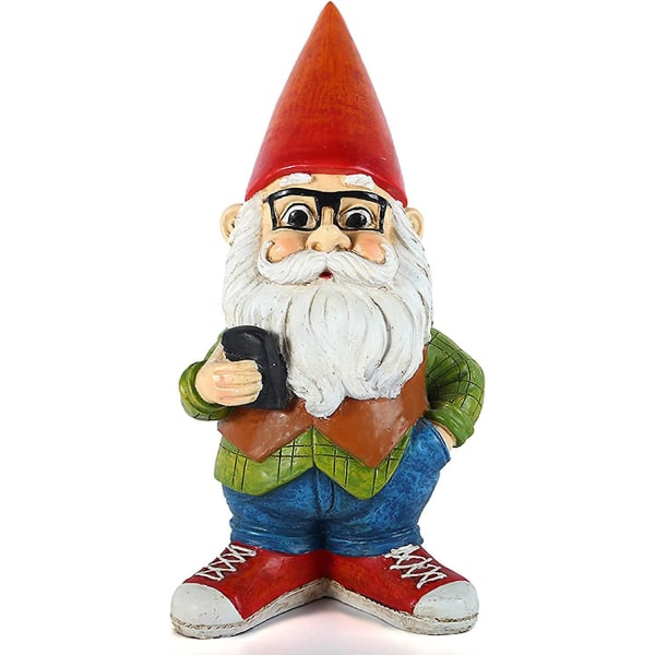 Utomhustomte Staty Trädgårdsprydnad Rolig läsare Gnome Trädgårdsprydnad Tillbehör Docka Nyhet Trädgård Gåvor
