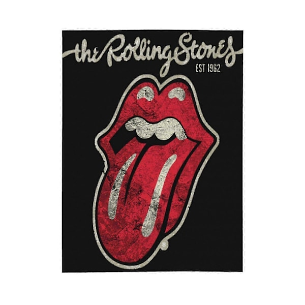 Rolling Stones Logo Flanelltæppe Kompatibelt med Soveværelsesindretning Sengetæppe -CT554jvrivjh87 60x50in 125x150cm