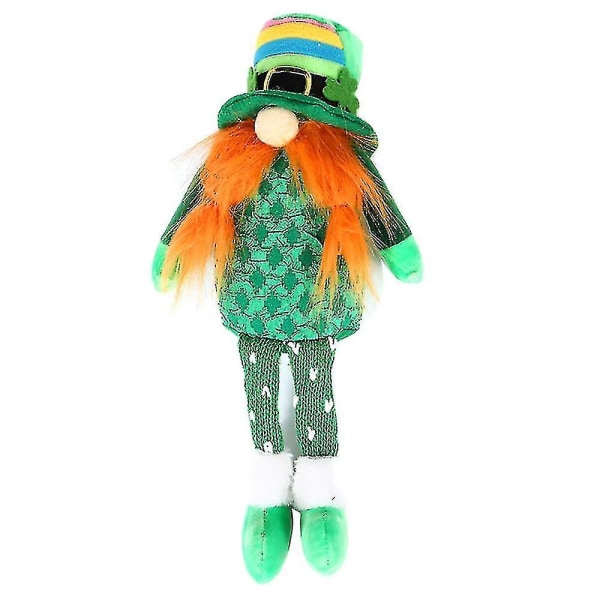 St.Patrick's Day Gnome Plyschdekorationer, Irish Lucky Home Decor, A