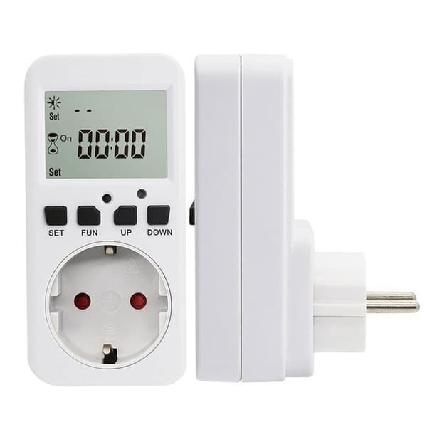 Timer med skumringsrelæ til Schuko-stikdåse 230 V 50 Hz maks. 16 A
