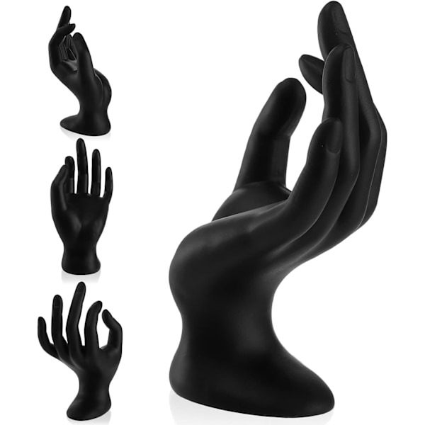 4-pack ringhållare, handformad smyckeshållare, smyckesdisplay i resin, smyckesställ för hemorganisation