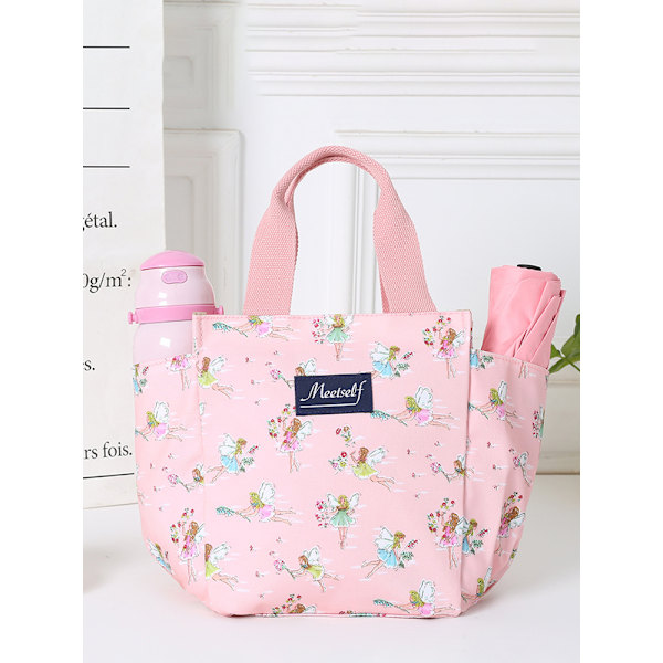 Offi arbejdere går ud med ri madkasse taske termisk bento taske mode tote taske lærred håndbærende mor taske 806shenlinleyuan