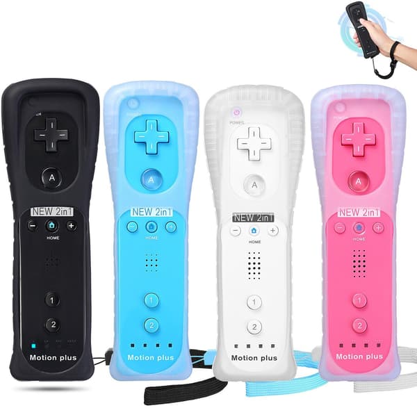 Wii controller med Motion Plus / Controller Kompatibel med Nintendo - WELLNGS black