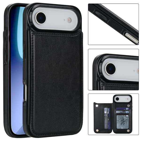 NKOBEE Wallet Case Compatible with iPhone 17 Air Roséguld