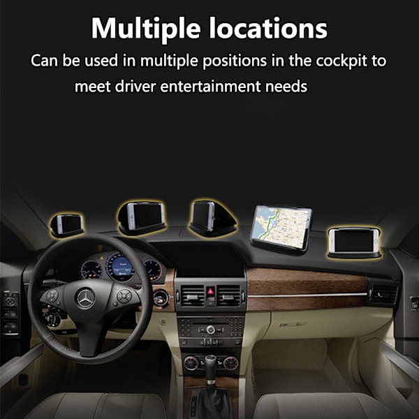Bil GPS Dashboard Mobiltelefon Dashboard Centerkonsol Beslag Silikone Skridsikker Pad Base Bil Navigator Kreativ Snap-in - Lille
