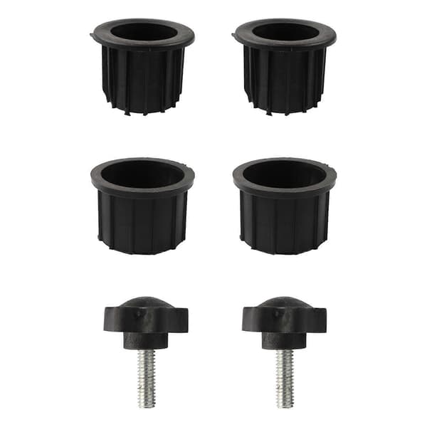 2 stk. skruer til parasolfod med 4 stk. støttering til parasolfod, hulprop, parasolstanghætte 1,5\" & 1,9 Set