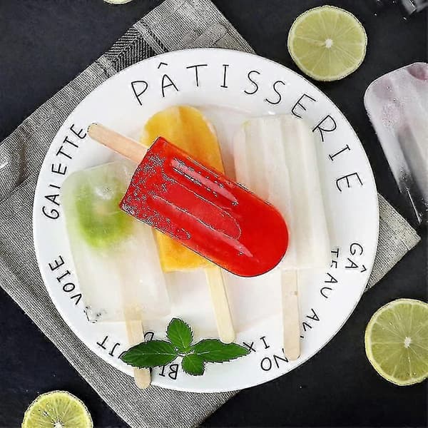 Isform i rustfrit stål, 6 gitter DIY ispindemaskine med træpinde og lækagesikker base