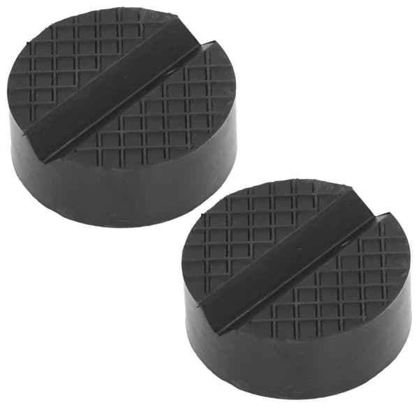 2-pack Jack Rubber Pad Universal Frame Rail Protector V-grooved Reusable Jack Lift Puck for Car Maintenance