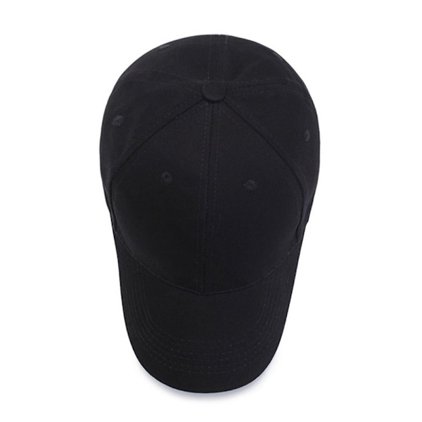 Baseballkeps i bomull UV-skydd Sportkeps Justerbar Sommarhatt Bredbrättad Keps Casual Svarta Hattar för Män Kvinnor