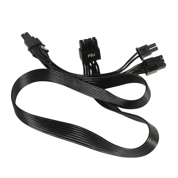 8-pin PSU til dobbel 6+2-pinners PCIe strømkabel, hann til hann GPU-kabel for modulær strømforsyning