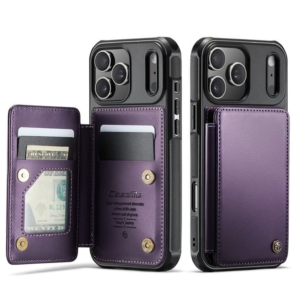 CASEME C22 Mobilskal til iPhone 17 Pro Max med RFID, Lilla