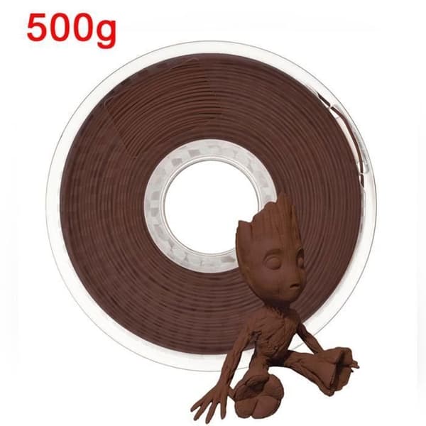 Ebenholt tre 500g - 3D-printer filament, PLA-printer forbruksvare, tre, rose, ibenholt, sandtre.