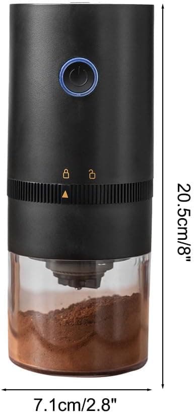 Kaffebønner; keramisk kværn, velegnet til espresso, koldbrygget kaffe og pour-over kaffe.