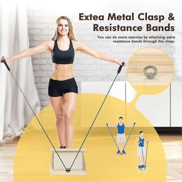 Lutande Träbräda för Vadsträckning och Flexibilitetsträning Exercise rope only