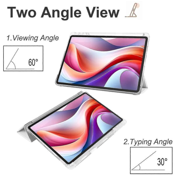 3-fold Læder Etui Til Lenovo Tab M11 / Xiaoxin Pad 11 2024 Grey