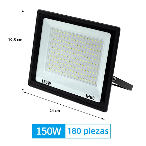 Hög Ljusstyrka LED Strålkastare 100W 200W 300W IP66 Vattentät Strålkastare Kompatibel med Trädgård Gata Utomhusbelysning 150W