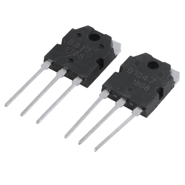 10 stk. siliciumtransistor - D 1047 + B 817, 200 V, 12 A Black