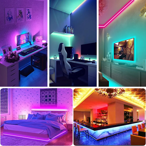 RGB LED-strip Musiksynkronisering LED-lampor för TV USB 5V LED-tejp för TV-bakgrundsbelysning Rum Sovrum Dekoration 1m