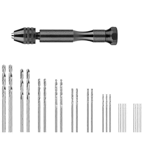 Professionel Pin Vise Håndborebits Mini Twist Borebits Sæt 0,5-3,0 mm Præcisionshåndborebits Roterende Værktøjssæt med 36 dele