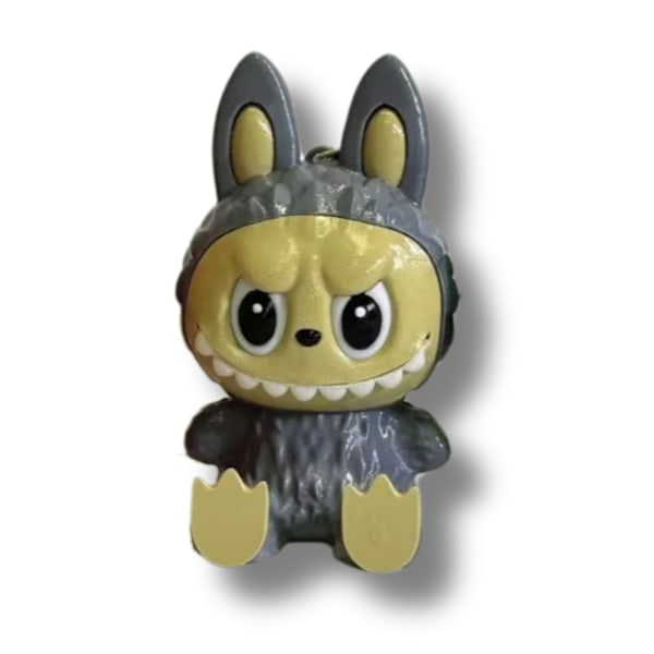 Labubu Pop Mart Monsters Spännande Figur Leksak för Bordsskiva Grå M Grey m