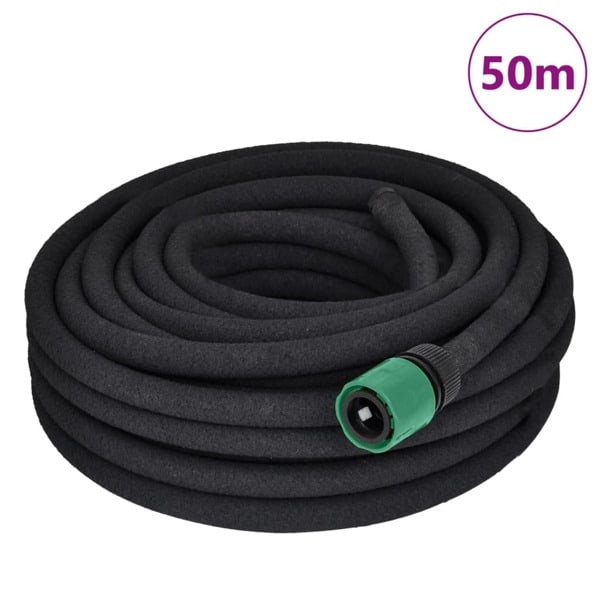 vidaXL Droppslang 1/2\" anslutning 50 meter Black Svart