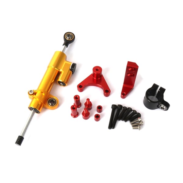 Motorcycle Accessories for Ducati HYPERMOTARD 950 SP 2016-2018 Steering Damper Stabilizer Bracket Kit Red Bl Red Bracket