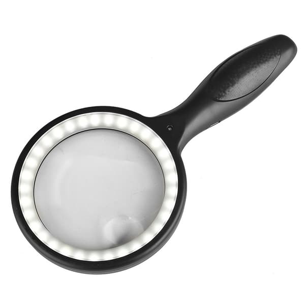Reading Glasses, 60X 30X 33LED Magnifying Glass with Light, USB Rechargeable