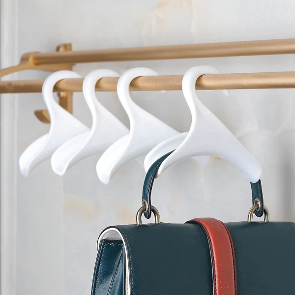 4-pack handväska hängare krok väska rack Hållare-vit-handväska Hängare Organizer Förvaring - över garderoben Stång Hängare för förvaring och organisering av plånböcker | Backp