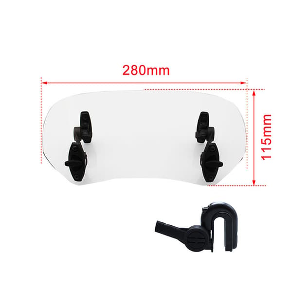 Motorsykkel frontrute (Transparent S), Universell Modifisert Frontrute