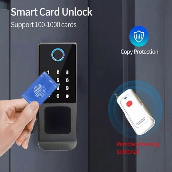 Vattentätt Smart Lås Wifi Dubbelsidigt Fingeravtryckslås Utomhusgrind Digital RkZ A
