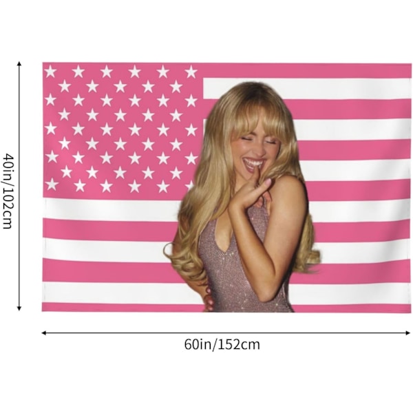 WUGXCOLL Sabrina Carpenter Seinävaate Opiskelija-asunnon Seinätaide Gobeliini Lippu Juhlakoriste Banneri Tausta Kodin Sisustus Makuuhuoneeseen Ja Olohuoneeseen Color4 60x40in