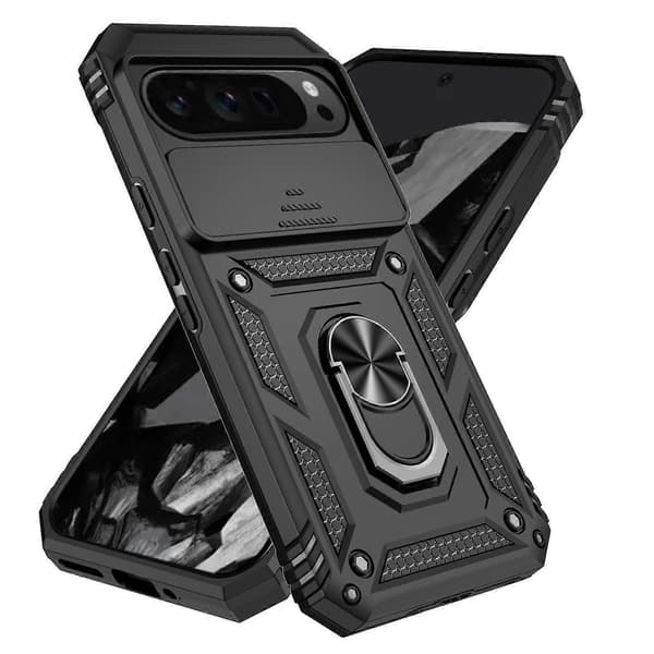 Telefoncover med skydbart Camshield-holder Black For Google Pixel 9 Pro XL