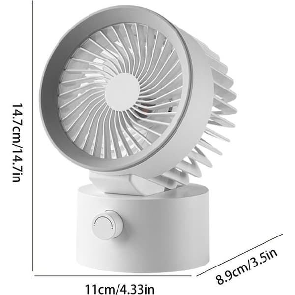 Mini bordventilator - EVIRON - Minimodel - Bærbar - Stille - USB genopladelig
