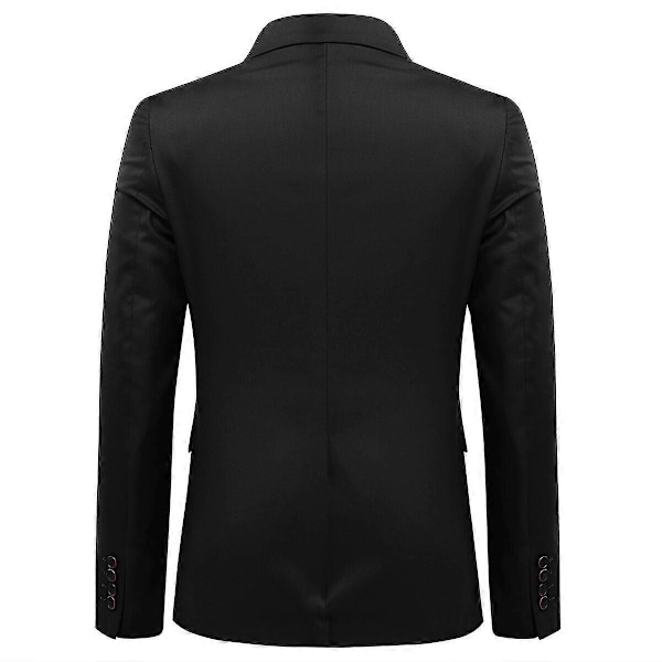 VAWAN Herr Blazer, Formell Knapp Business Bröllops Kavaj Black XS