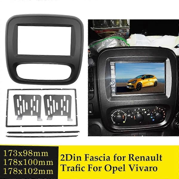 Dubbel Din Bilradio DVD Panelram för Renault Trafic Opel Vivaro 66 ABS