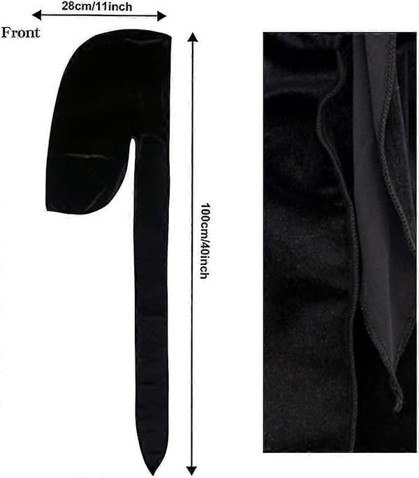4 Stykker Durag Herre Fløyel Durag Wave Cap Hodeplagg Med Acsergery Ekstra Lang Hale Gave