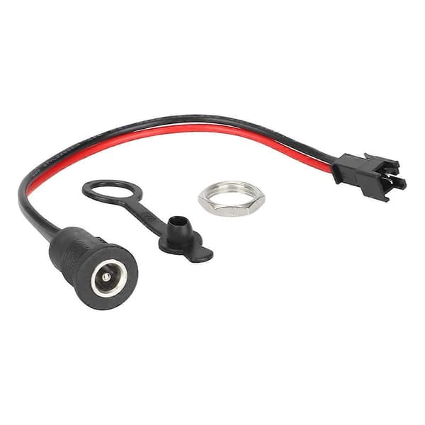 50V DC 5.5x2.1mm DC Strømkontakt Panelmontering Kobling med Metallmutterspenne