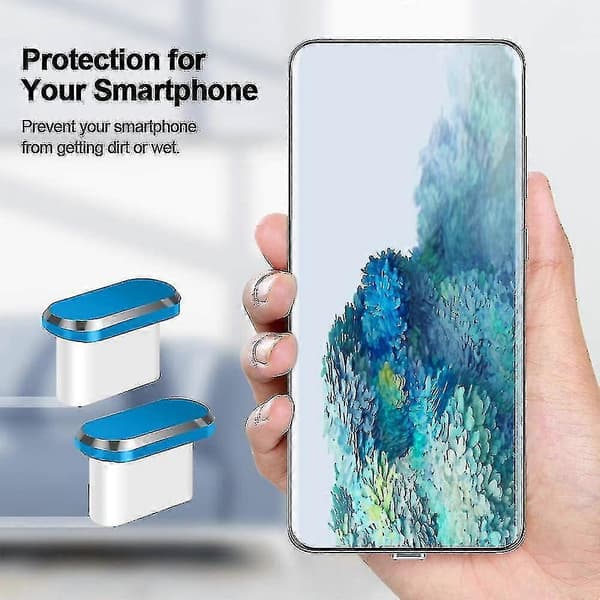 2-pack Typ-C Dammskyddsplugg, USB C Port Dammskydd, Anti-dammplugg