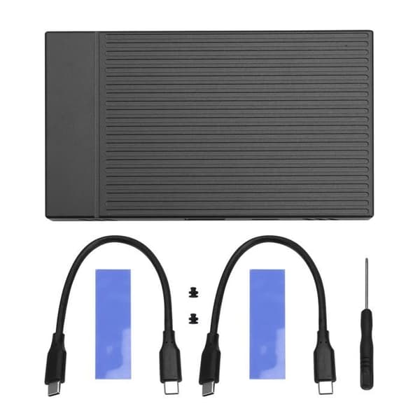 M.2 NVMe Dual Bay Harddisk-kabinett Gen2 Harddisk-kabinett Dokkingstasjon HUB 10 Gbps Harddisk-tilbehør